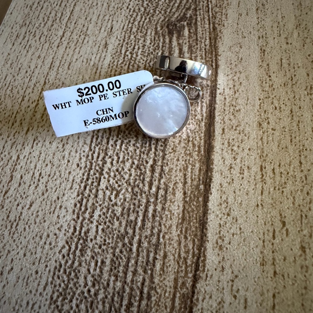 Sterling Silver White Mother-of-Pearl Drop Earrings